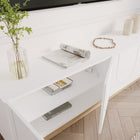 Nexera - Meuble TV Nauraa, Érable naturel et blanc-6