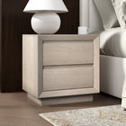 Hudson&Canal - Table de chevet rectangulaire Emmett - 24 po l - Blanc aulne-La table de chevet est fabriquée en MDF de haute qualité et durable