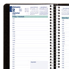 Blueline - 2026 Agenda quotidien avec Reliure spirale - 8 po x 5 po - Noir - Bilingue-Calendriers de référence du mois précédent, du mois courant et des deux mois suivants sur chaque double page