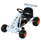 Aosom - voiture à pédales go-kart pour enfants style mignon - bleu clair-Le cadre en métal de haute qualité et le matériau en plastique garantissent une durabilité au fil des ans 