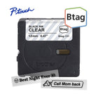 Brother - BTAG131 Ruban non laminé transparent avec texte noir authentique pour étiqueteuse P-touch, 12 mm (L) x 4 m (l)-Btag + P-touch = une équipe créative du tonnerre. Utilisez les rubans d’étiquettes non laminées Btag de 12 mm conçus spécialement pour les étiqueteuses P-touch PT-N10, PT-N20 et PT-N25BT de Brother.
