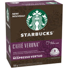 Nespresso - Starbucks Vertuo Caffè Verona - Paquet de 8-Vif et corsé, le Caffè Verona est un café de torréfaction foncée d’une intensité de niveau 10 aux notes de cacao noir et de sucre caramélisé