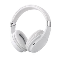 Basic Tech Écouteurs pliables sur l'oreille sans fil - Blanc-Bases profondes