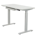 Motionwise - Bureau de la série M2 48 x 24, Motionwise - Bureau électrique assis-debout avec double moteurs et tiroir coulissant - Blanc-Réglage électrique de la hauteur : Changez facilement entre position assise et debout avec une hauteur ajustable entre 28 po et 48 po, réduisant les douleurs dorsales et améliorant la posture grâce à un système robuste à double moteur offrant des ajustements plus rapides et plus fluides
