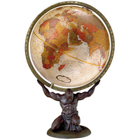 Replogle - Globe terrestre de bureau Atlas 12 po bronze métallisé océanique - Anglais-Support en résine durable