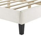 Modway - Sofia Chenal Touffé Performance Velvet Lit de plateforme King, Blanc-Assemblée requise