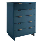 Manhattan Comfort - Granville commode et chiffonnier modernes - bleu minuit - ensemble de 2-17,72 po L x 37,80 po l x 48,98 po H