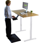 Uncaged Ergonomics - 60 po Rise Up Bureau assis-debout électrique à hauteur réglable - Bambou/Blanc-Taille du bureau 60 x 30 po