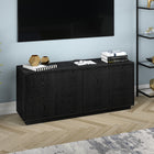 Hudson&Canal - Meuble TV Hanson pour téléviseurs jusqu'à 65 pouces - Grain noir-Caractéristiques assemblage facile