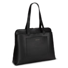 Nextech - Fourre-tout d'affaires pour femmes avec compartiment pour ordinateur portable de 15,6 pouces - Noir-Design élégant et professionnel en cuir synthétique résistant à l'eau