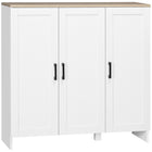 HOMCOM - Buffet moderne 35,4 po L avec rangement - blanc-Deux armoires offrent un espace de rangement généreux pour les fournitures quotidiennes 