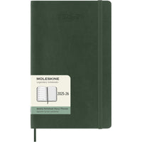Moleskine - Agenda semainier Classic18 mois 2025-2026 - couverture souple - grand format (12 -7 x 21 cm) - vert myrte - 208 pages-Daté de juillet 2025 à décembre 2026
