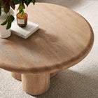 Modway - Tori Rond de 31 pouces Terrasse extérieure Béton Table à manger - Chêne-Nivellement des pieds non marquants