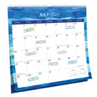 BrownTrout - 2024-2025 Plato Académique Courants Marins Carré pour Bureau Stickers - 30.5 x 30.5 cm-Format à Rabattre - La reliure en spirale permet de rabattre les pages, en occupant la moitié de l'espace des calendriers standard
