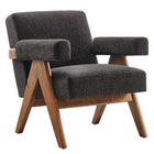 Modway - Lyra Tissu Fauteuil - Tissu gris foncé-Conception ergonomique pour le confort