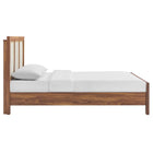 Modway - Capri Grains de bois Lit plateforme Queen, Noyer-Aucun matelas ni sommier inclus