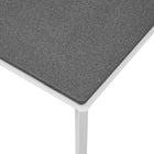 Modway - Riverside Aluminium Terrasse extérieure Table basse - Blanc-Capsules de pied non marquées
