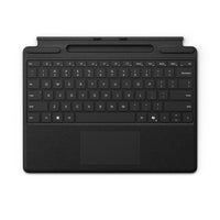 Microsoft - Clavier Surface Pro avec rangement du stylet - Noir (Anglais)-Élégant et compact, ce clavier offre le même confort qu’un clavier d’ordinateur portable traditionnel, avec un jeu de touches mécaniques rétroéclairées complet et un grand pavé tactile en verre pour un contrôle et une navigation précis