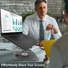 Uncaged Ergonomics - Ensemble de bureau pour support réglable et pivotant pour ordinateur portable RISE - Noir - Paquet de 4-La conception pivotante refroidit votre appareil pendant son utilisation.