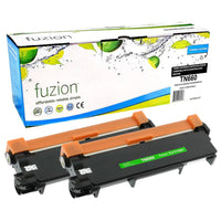 fuzion - Cartouche De Toner Compatible Brother TN660 - Paquet de 2 - Rendement Standard - Noir-Noir