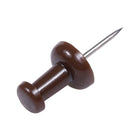 JAM Paper - Punaises colourées - couleur chocolat - paquet de 100-Quantité : 100 punaises | Punaises durables et réutilisables conçues pour une tenue solide et durable