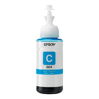 Epson - T664 Bouteille d’encre - Capacité standard - Cyan-Commodité supplémentaire - aller plus longtemps entre les recharges