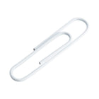 JAM Paper - Trombones géants colourés - grands trombones blancs de 5 cm - paquet de 75- Trombones de qualité supérieure fabriqués à partir de fil d'acier recouvert de vinyle de haute qualité