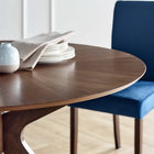 Modway - Crossroads Rond 47 po Bois Table à manger, Noyer-Placage de frêne