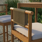 Modway - Eleni Terrasse extérieure Bois de teck Tabourets de bar Ensemble de 2 - Voile-Siège à lattes