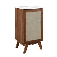 Modway - Soma 18" Vanette de salle de bain - Blanc noyer-MDF et panneau de particules