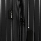 CHAMPS - Ensemble de bagages extensibles  3 pièces - à parois rigides Collection Fresh II - Noir-Poignée télescopique