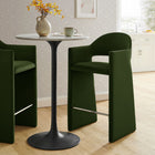 Modway - Talia 41 pouces Cuir végane Tabouret de bar - Vert mousse-Cadre en bois courbé