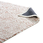 Modway - Javiera Marocain contemporain Tapis de comédie 8 pi l x 10 pi L - Ivory et Cameo Rose-Résistant aux taches / Facile à nettoyer