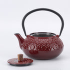 Minimal Enamelled Cast Iron Teapot - Sakura Red - 0.6 L-Distributes heat evenly, maintains temperature longer