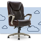 Serta® - Fauteuil de luxe SmartLayers™ Hensley Big & Tall, brun-Testé pour supporter une capacité de 400 lb