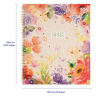 Hilroy - Cahier floral éclatant – 10 1/2 po H x 8 po l – 160 pages – Jaune-82 pages / 40 feuilles