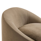 Modway - Sadie Slipcover Mélange de lin Chaise d’accent ronde - Amande-8