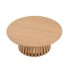 Manhattan Comfort - Ensemble de 2 tables basses et d’appoint Layla modernes - Chêne naturel-Ce grand ensemble offre un espace pour les magazines et le café tout en permettant de recevoir