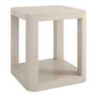 Hudson&Canal - Table d'appoint carrée Stellan de 50 cm de largeur, , blanc aulne-Un design contemporain moderne pour votre salon, votre bureau et plus encore