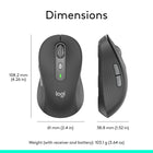 Logitech - Signature Plus M750 souris sans fil pour les mains de petite et moyenne taille - Graphite -Entièrement compatible avec Windows 11