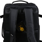 CHAMPS - Sac à dos de transport de la collection Onyx - Noir-Poche zippée cachée derrière la sangle de trolley