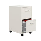 Hirsh - Classeur vertical de 18 po à 2 tiroirs, mobile et pratique - blanc perle-Serrure batteuse pour les deux tiroirs