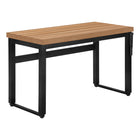 Monarch Specialties - 7677 Bureau 48 po L - Hauteur Adjustable Faux Bois Pale/Noir-Peut être utilisé comme bureau d'ordinateur ou table d'écriture, ce bureau pour travailler debout est parfait pour les espaces limités et peut être ajusté de 29,5 pouces à 48 pouces de hauteur.