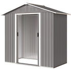 Outsunny - Remise de rangement extérieure 6,5 pi x 3,5 pi, gris clair-Beaucoup d'espace de rangement 
