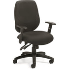 Offices to Go - Fauteuil d’opérateur à dossier moyen Six 31, Quilt noir-Fauteuil d’opérateur