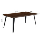 Homy Casa -  Bureau moderne 63 po L - Marron-Supporte plusieurs appareils et documents pour une organisation optimale