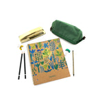 Hilroy - Cahier Floral Kraft - 160 pages - 10 1/2" x 8" - vert-Reliure à double spirale doré