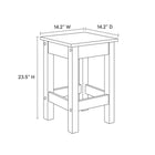 Modway - Galley 3 pièces Îlot de cuisine et ensemble de tabouret, Gris chêne-Étagères à épices et à vin
