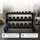 MotionGrey - Haltère  à poids fixe pour l’entraînement musculaire à domicile - 45 lb-Poids lb: 45,1