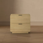 Manhattan Comfort - Table de nuit moderne contemporain Chrystie 26" à 2 tiroirs - Naturel - Lot de 2-10
